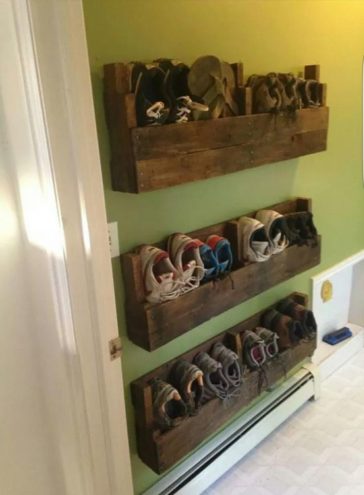 Meuble Chaussure Palette Fa Ons Cr Atives D Organiser Le Vestibule