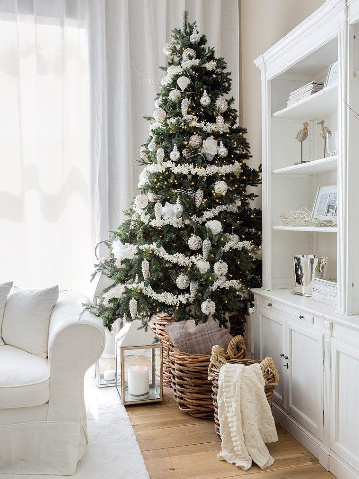 Sapin de Noël en blanc : Inspiration Noël 2016 # 7 - PLANETE DECO un