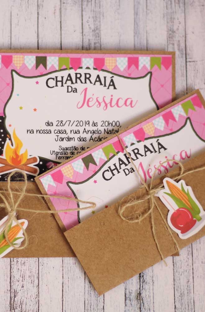 Nothing like some rustic details to make the June party invitation exciting