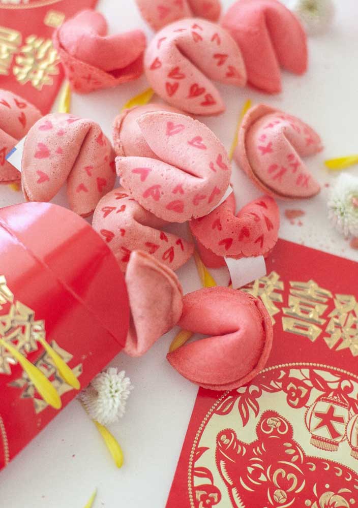 Fortune cookies in the color of joy and abundance!