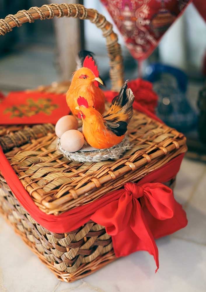 For the year of the rooster a very themed decoration