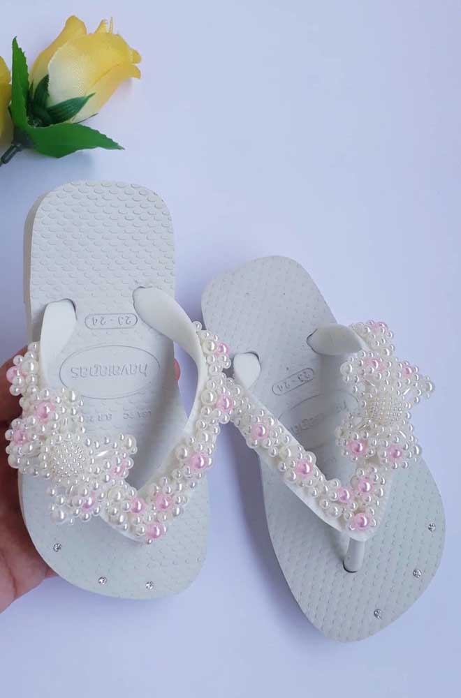 Children's embroidered slipper for the delicate feet of a little princess!