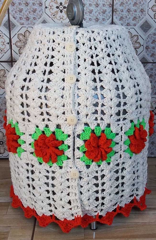 How about a crochet cover model with buttons? Different!