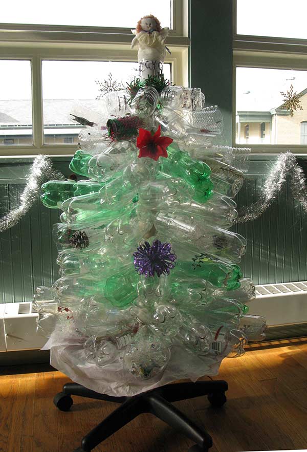 Tree only with plastic bottles