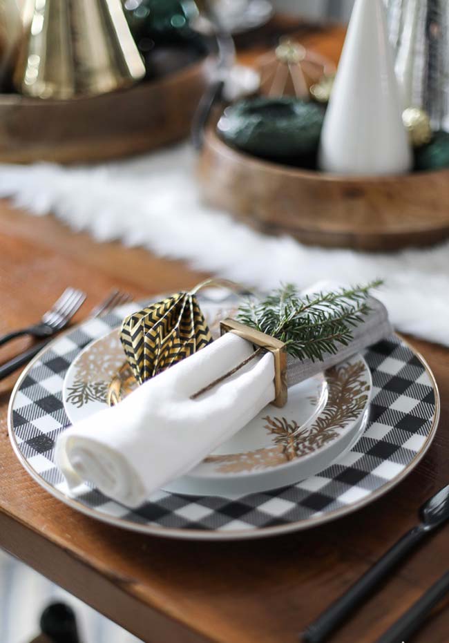 A sprig of rosemary to scent the napkins on your Christmas table