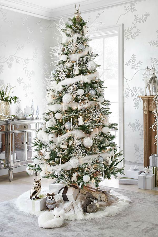 Use a traditional tree to add white.