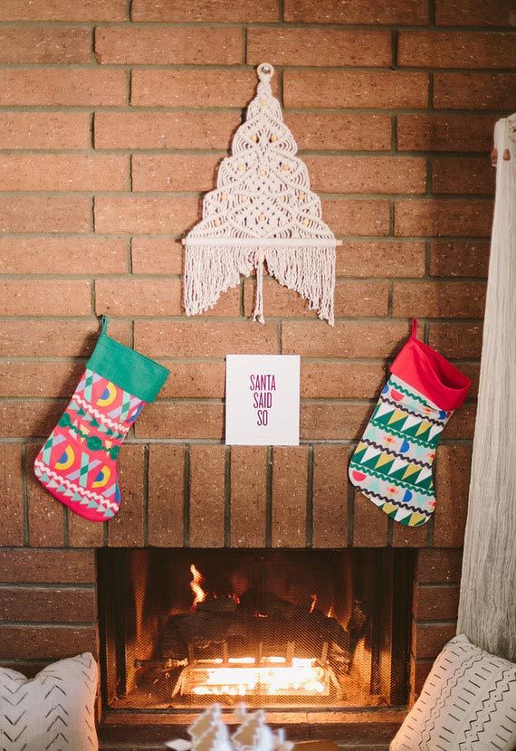 White macrame tree to hang