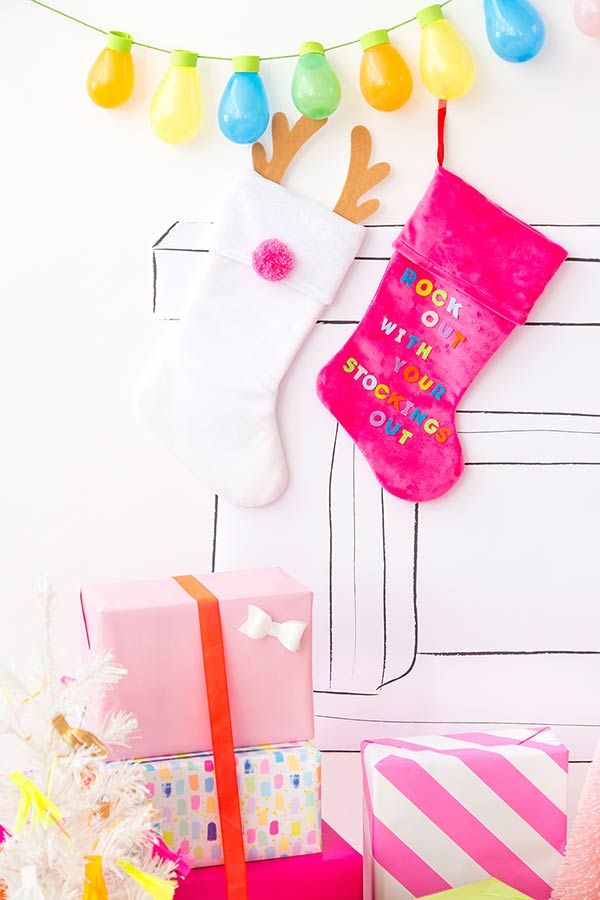 Personalized hanging socks