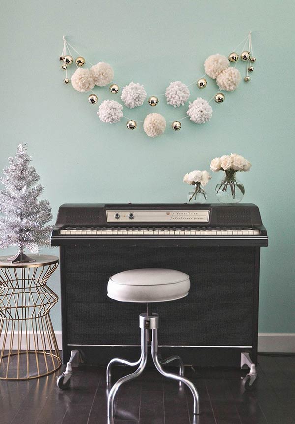 Garlands with ornament balls