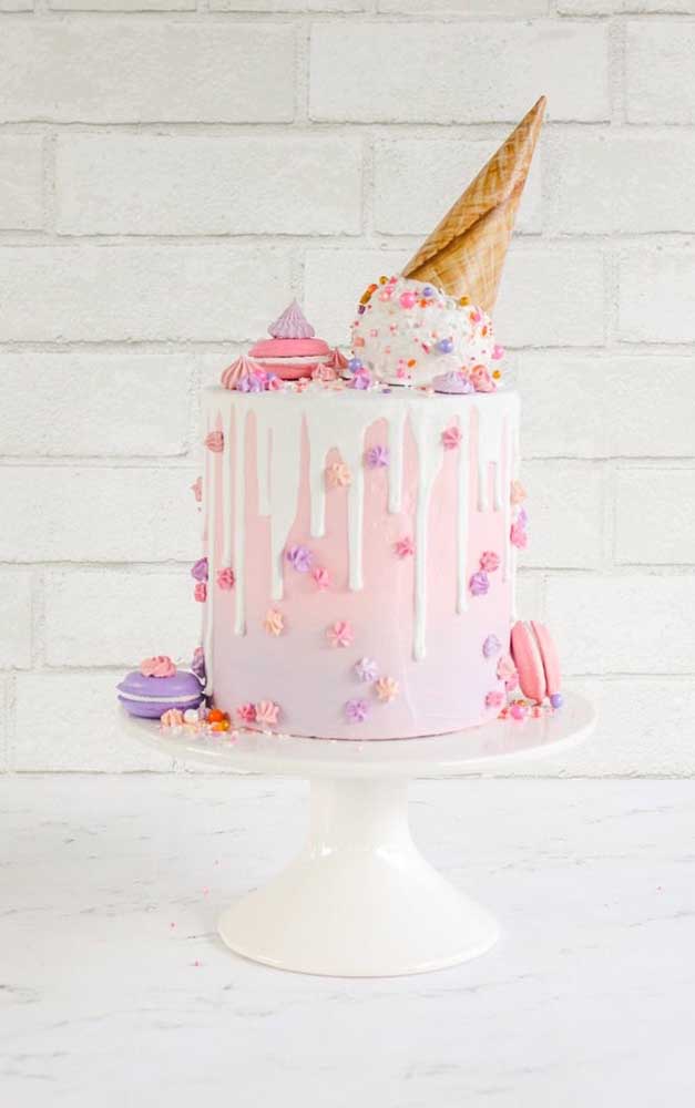 Here, it's not just the cake that is fake. Ice cream and macarons are too!