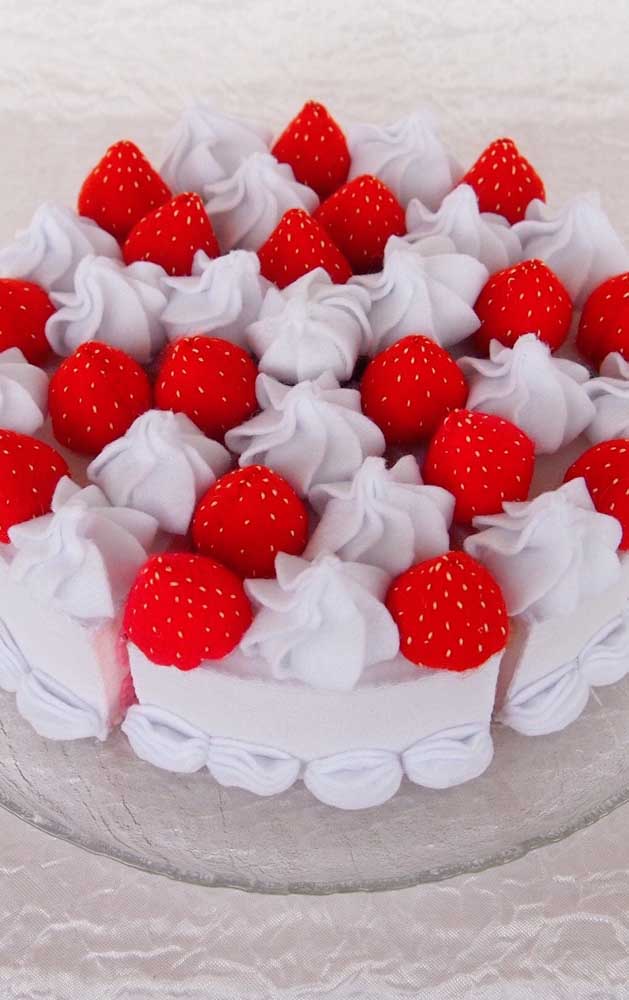 Whipped cream and strawberries