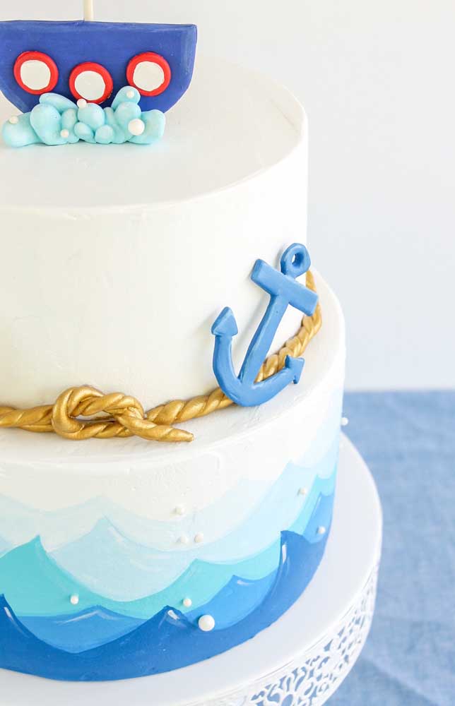 Fake cake inspired by the sea