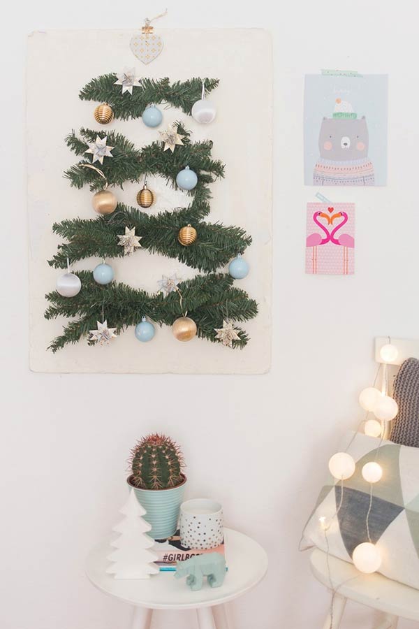 Christmas tree fabric poster