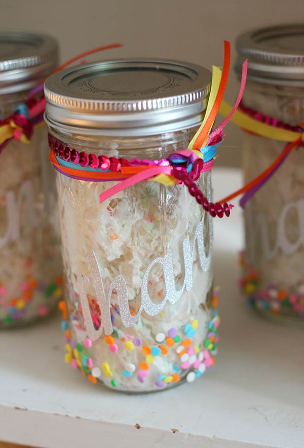 Decorated glass jars