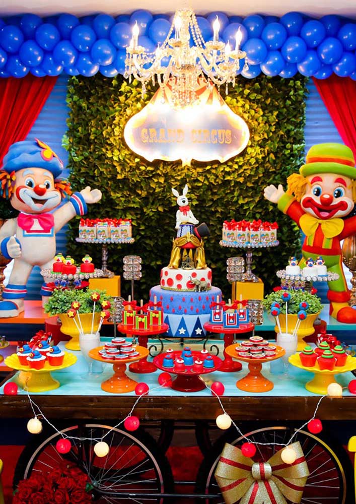 Inspiration for Patati Patatá cake table. Note that there is no shortage of colors and sweets to fill the space