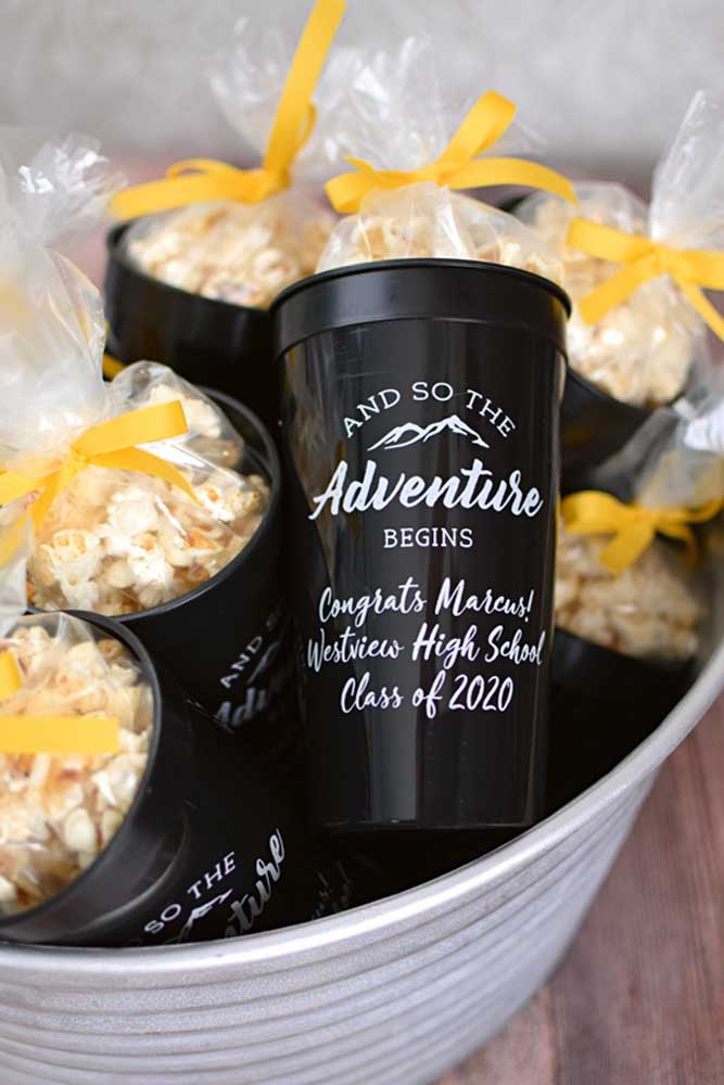 Have you thought about offering cups with popcorn as a graduation gift?