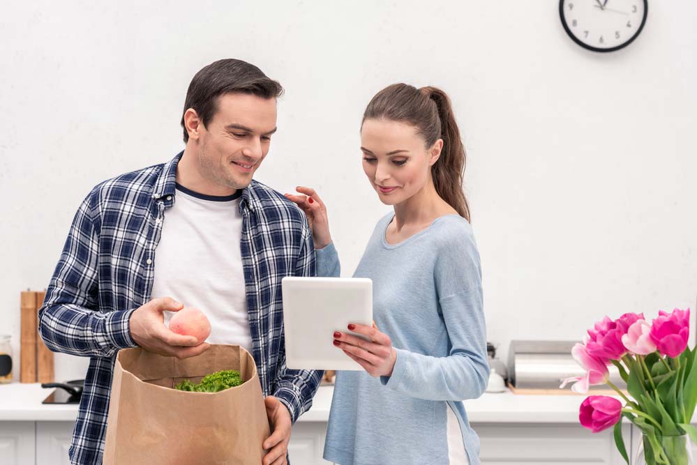 Grocery shopping list for couple with kids