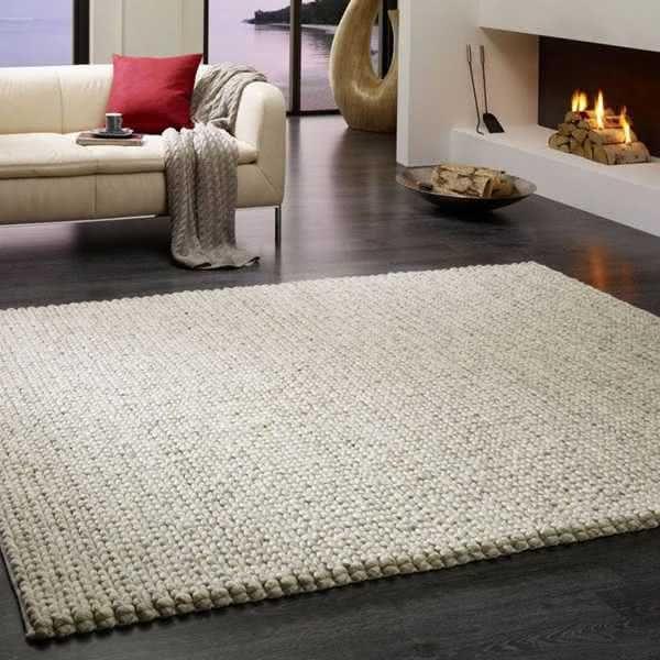 Rectangular cream rug