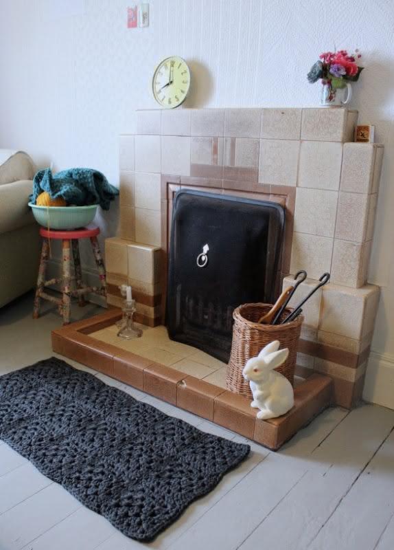   Graphite Crochet Rug