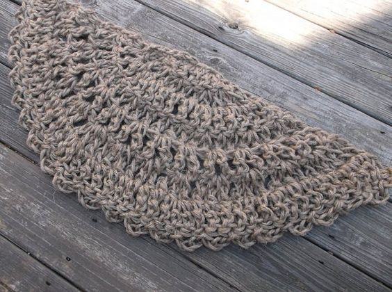 Another half moon crochet rug