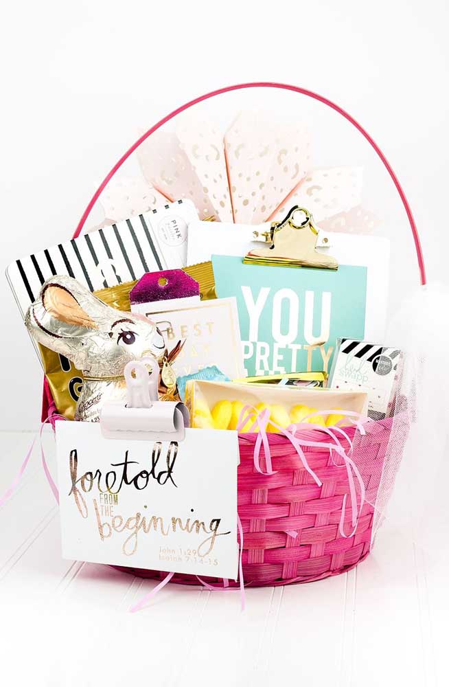 A colorful Easter basket, perfect young