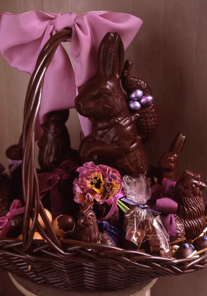 Easter basket made of chocolate, literally 