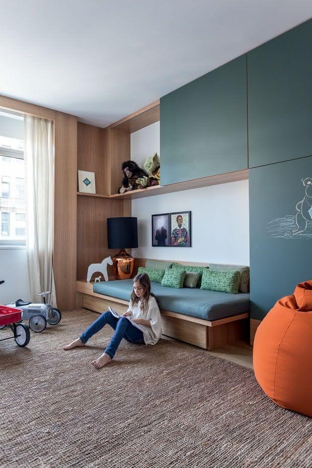 Teenager room with chalk paint cabinet door