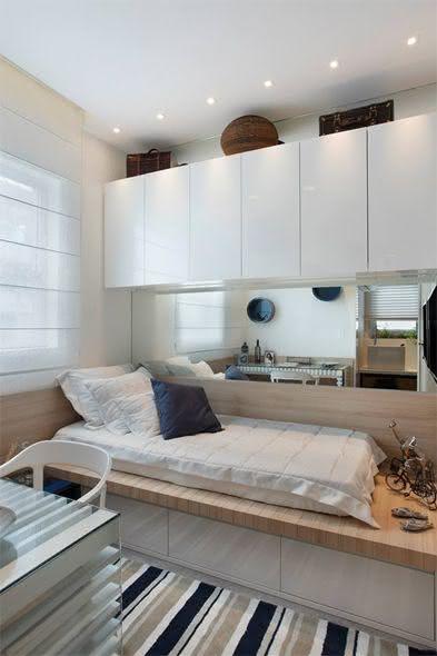 Teenager's bedroom with drawers under the bed