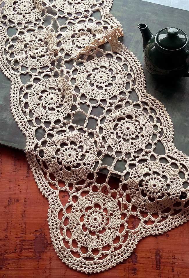 The delicacy of a piece worked in crochet