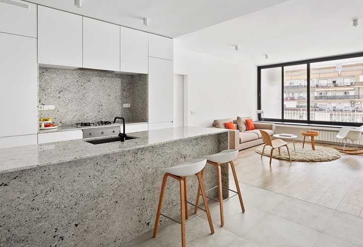 And to close, a kitchen project with gray granite that leaves no doubt that this can and should be the perfect choice for you too