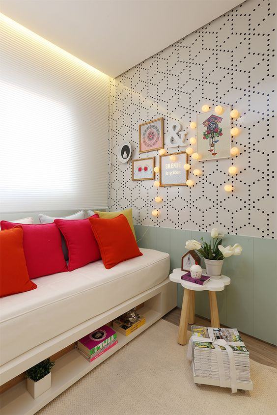 Delicate shaped furniture helps give personality to the girl's room