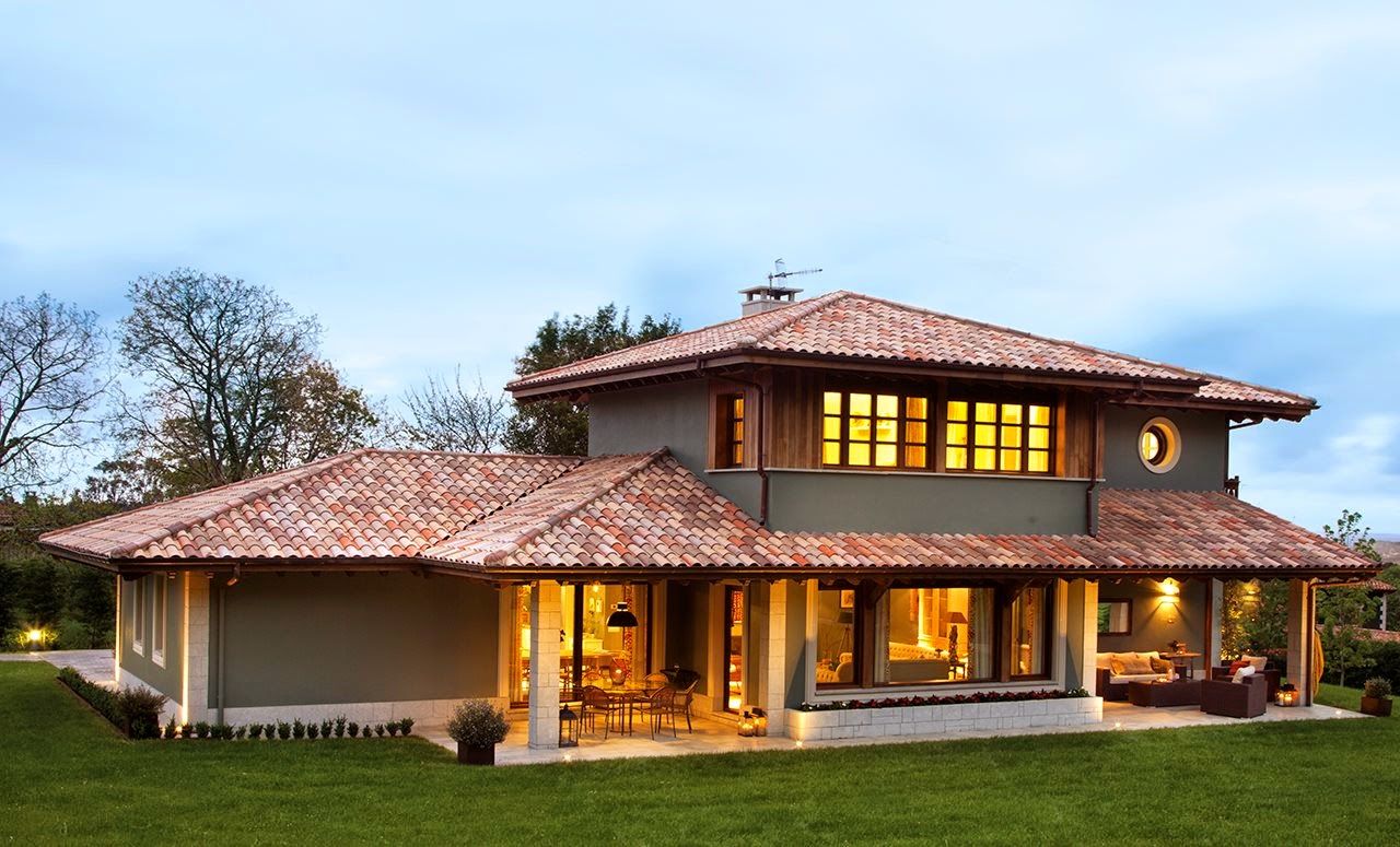 House with ceramic tiles