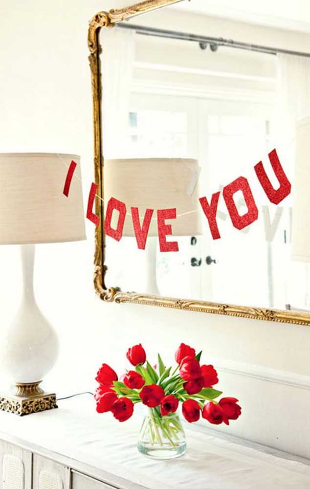 Simple and inexpensive option to decorate one of the spaces of the house during a surprise for the boyfriend