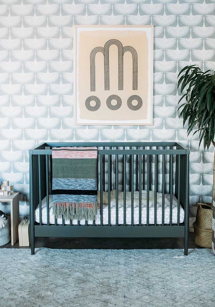 Ethnic and natural inspiration for this different masculine baby room in creative tones