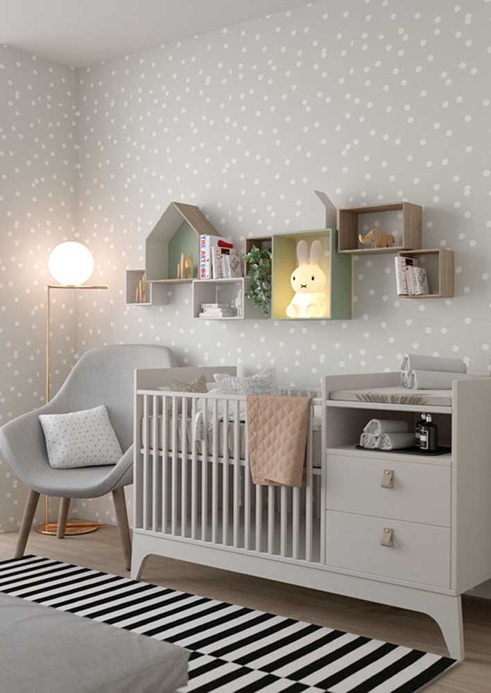 Scandinavian-inspired male baby room