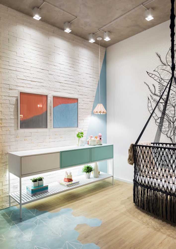 Modern male baby room with industrial influence and a stunning lighting design!