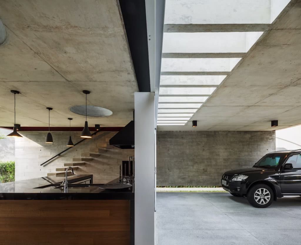 Concrete garage floor
