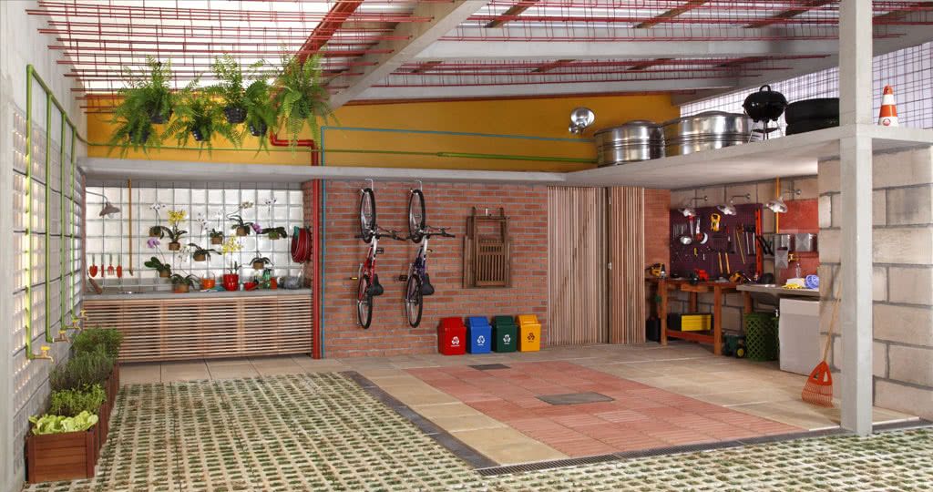This garage won two floor models: concregram and rubberized tile