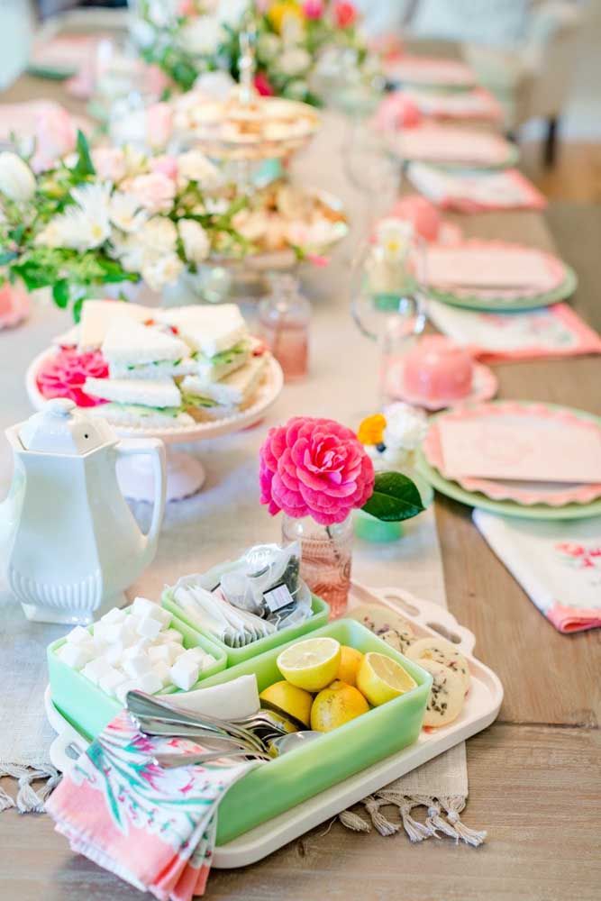 Candy colors are a hallmark of afternoon teas
