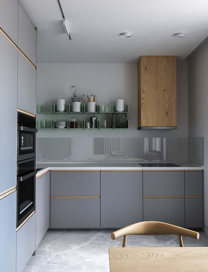 Planned L-shaped kitchen