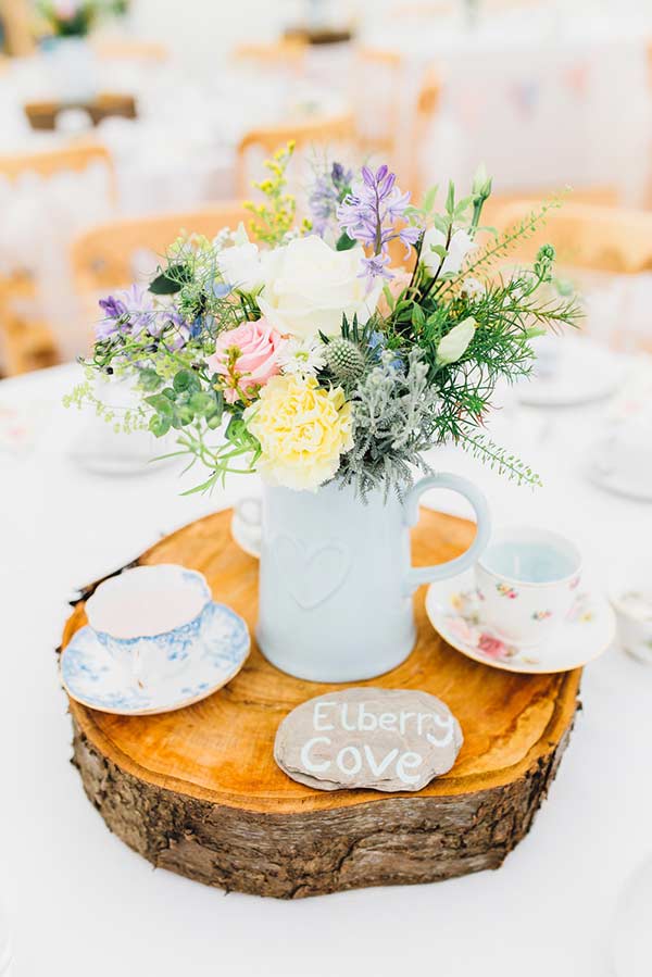 Flowers combine with afternoon tea