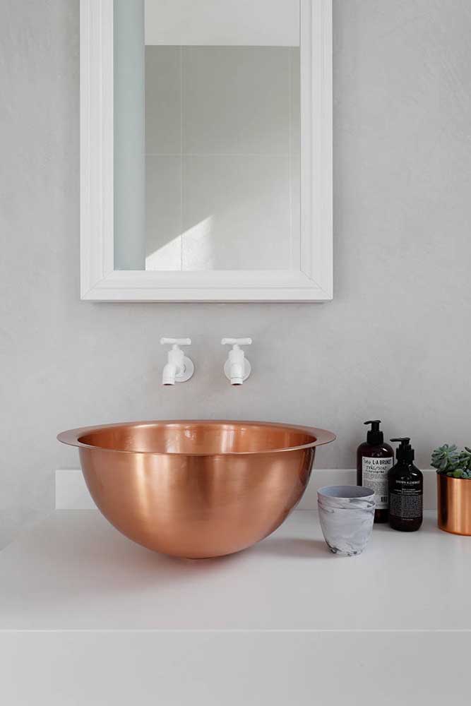 Matt copper sink sink; perfect choice for those who don't like brightness