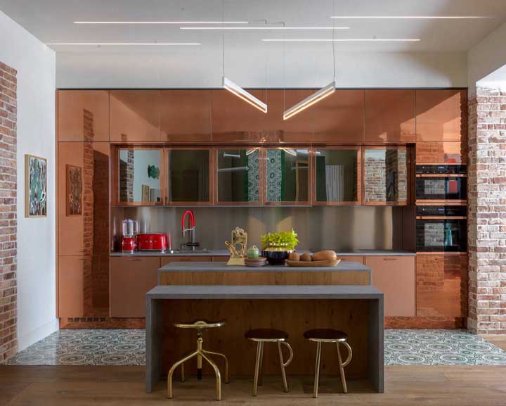In this kitchen, copper gained all the attention