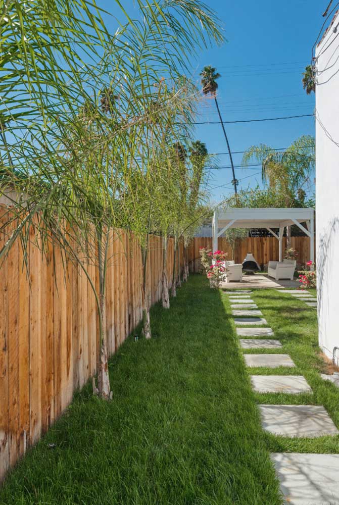 Taller, the São Carlos grass gives the garden a rustic look