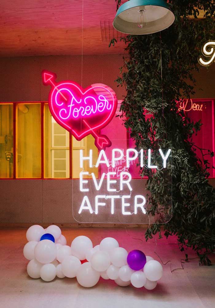 Neon sign for wedding reception