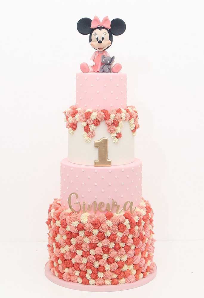 Minnie baby cake with four floors!
