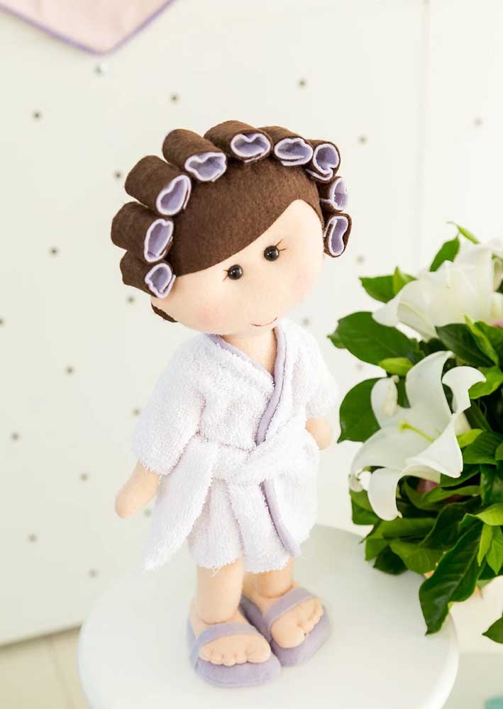 Even the doll is ready for the Spa Day