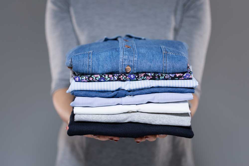 Organized clean clothes