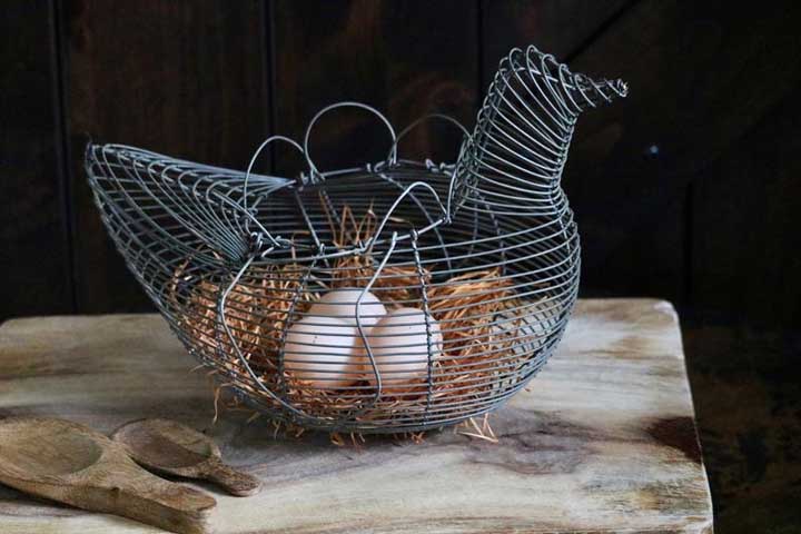 Wired egg basket