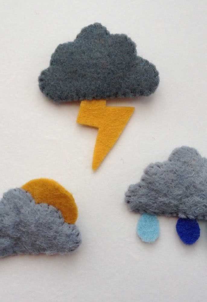 Felt clouds for rainy days, after all they also have their beauty
